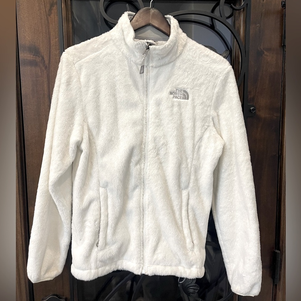 The North Face Women’s White Fleece Jacket. Medium